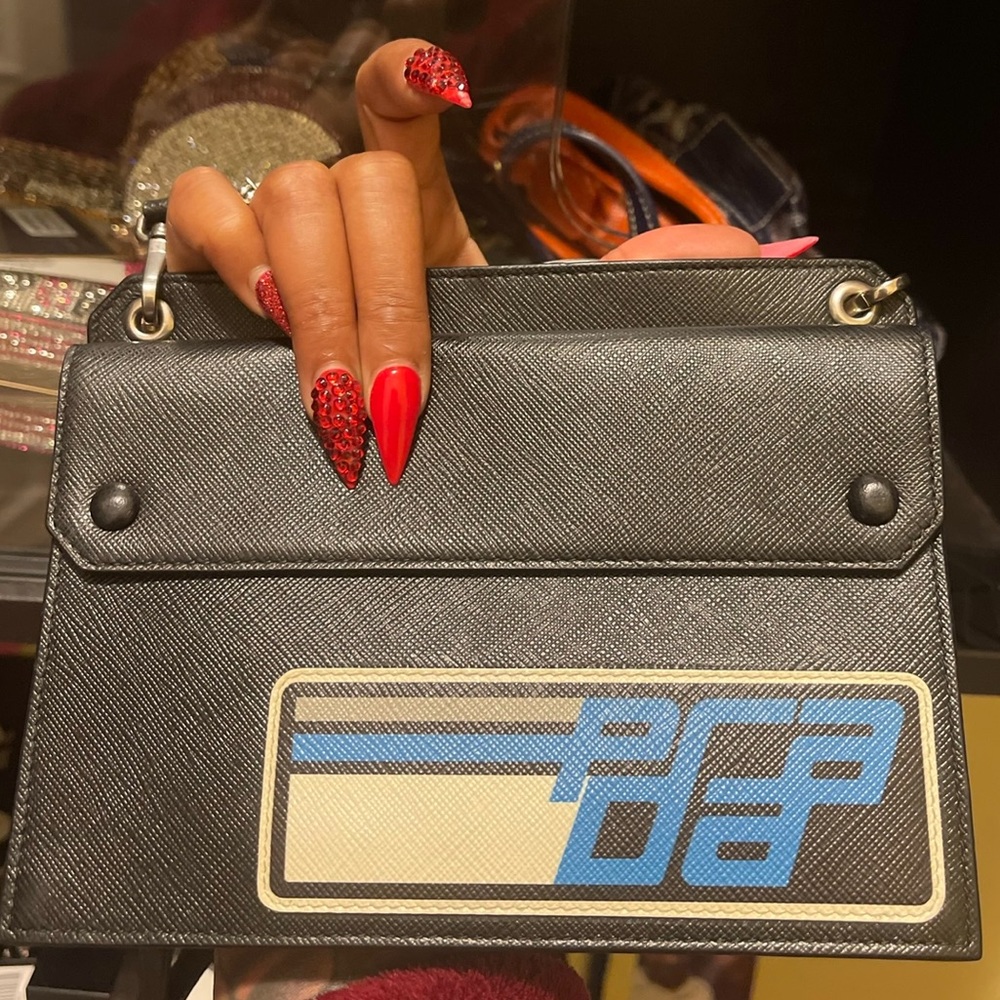 Prada handbag, leather, small pocket